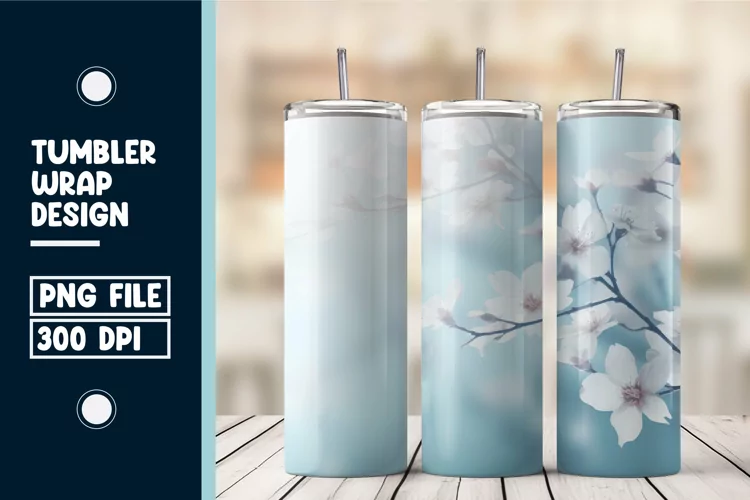 Flower Tumbler Wrap Design