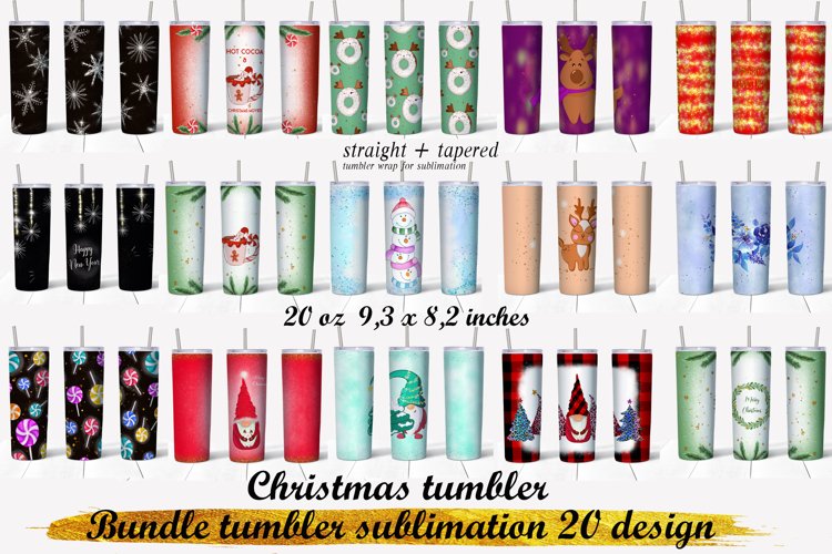 Christmas tumbler bundle,Christmas Tumbler Sublimation Desig example image 1