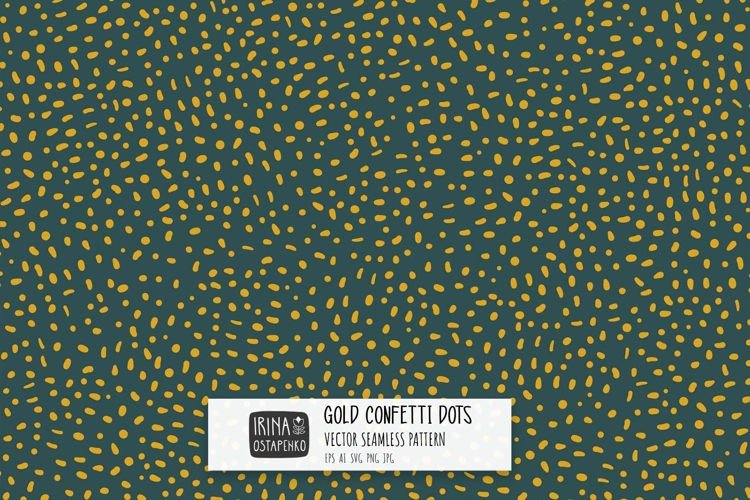 Gold Confetti Dots Seamless Pattern