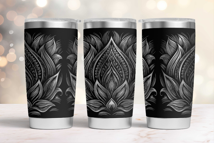 Tumbler laser engraving svg| 20oz Tumbler Lotus Mandala wrap