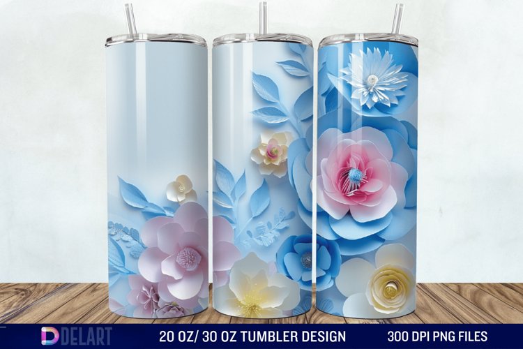 3D Floral Tumbler Wrap example image 1