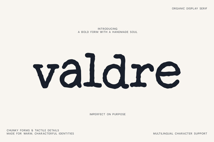 Valdre Handmade Serif Font for Branding example image 1