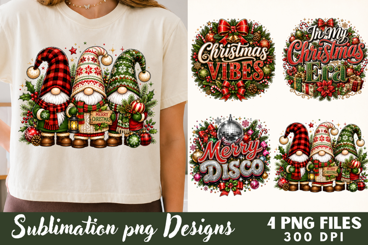 Christmas Gnomes Sublimation PNG, Christmas png