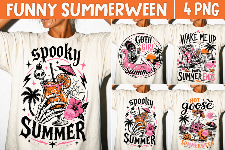 Funny Summerween PNG, Spooky Ghost Summer Sublimation