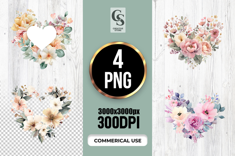 Pastel Watercolor Flower Png Image 22