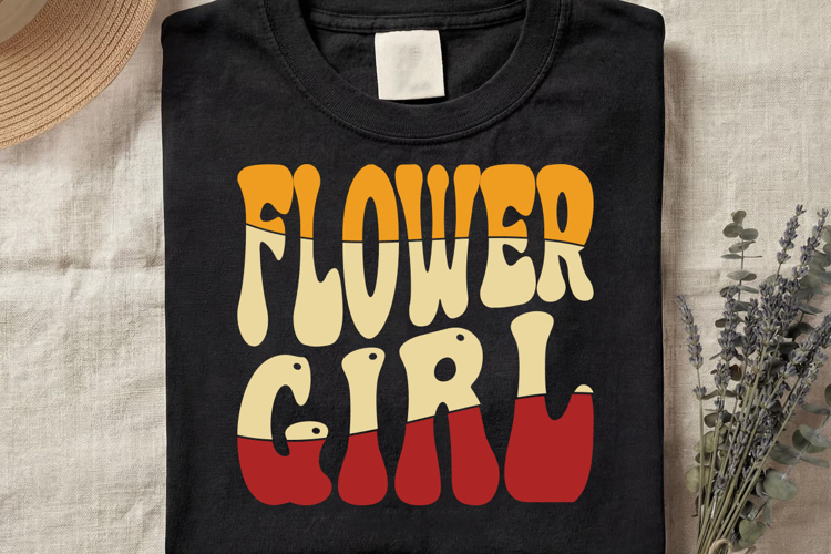 Flower Girl Wedding PNG T-shirt Design