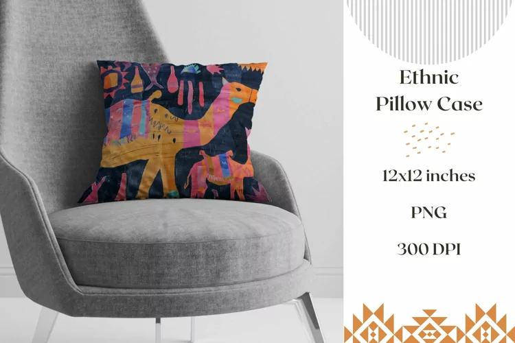 Camel Pillow Case Design, Ethnic Sublimation Pillow Case