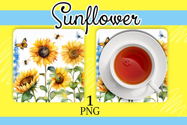 Watercolor Sunflower Clipart Image 2