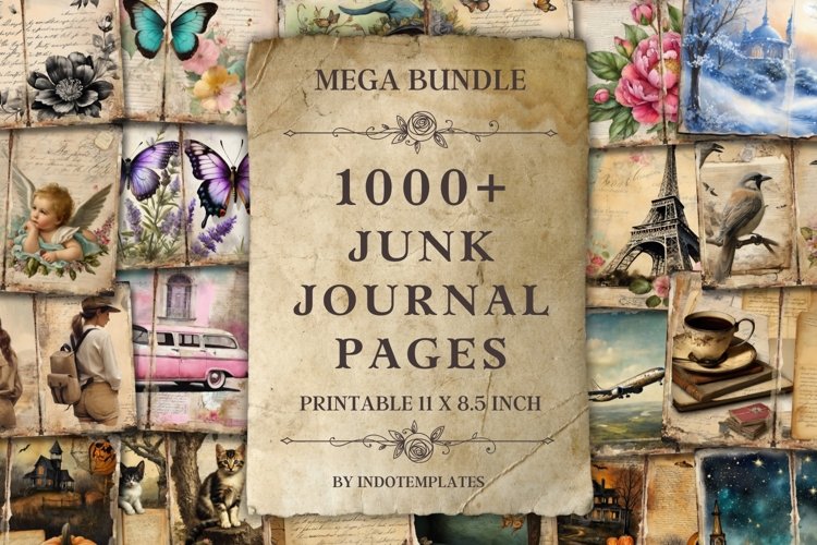 Printable Junk Journal Pages Bundle