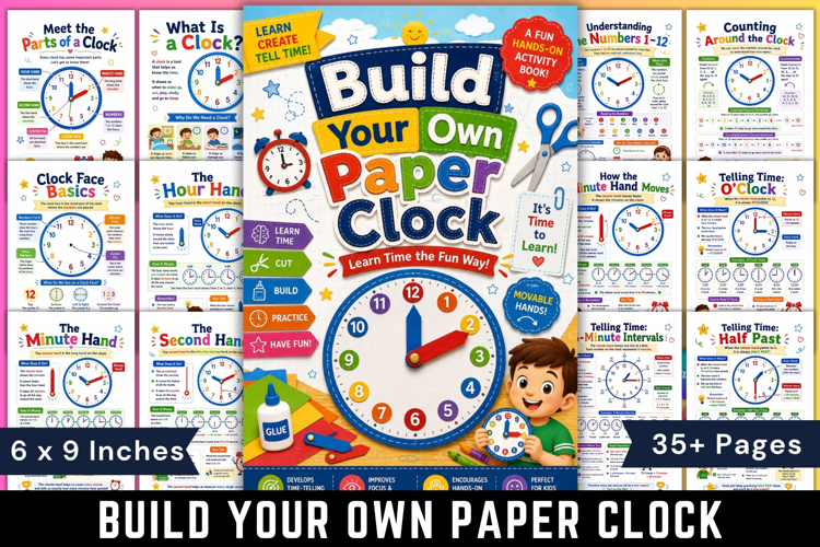Build Your Own Paper Clock Activity Book