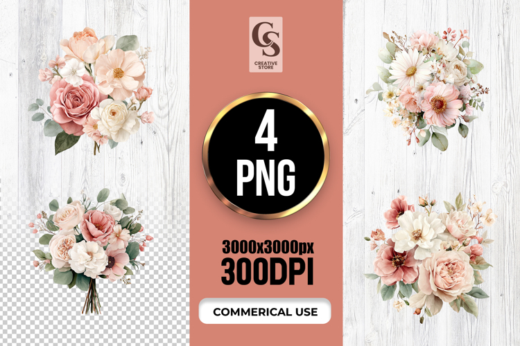  Vintage Flower Clipart Image 2