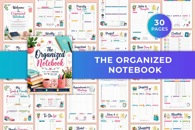 The Organized Notebook Kdp interiors