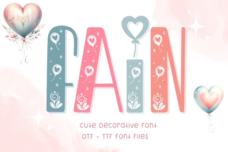 Fain - Valentine Decorative Font example image 1