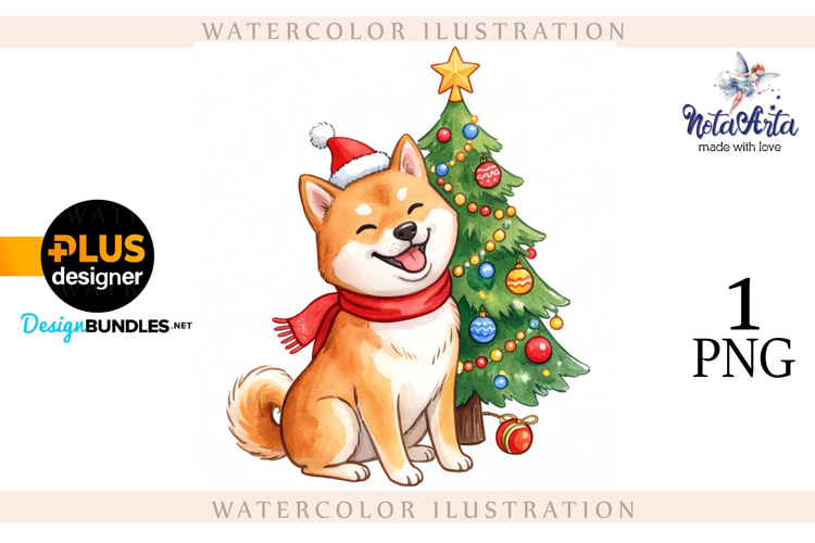 Merry Christmas with a Joyful Shiba Inu!
