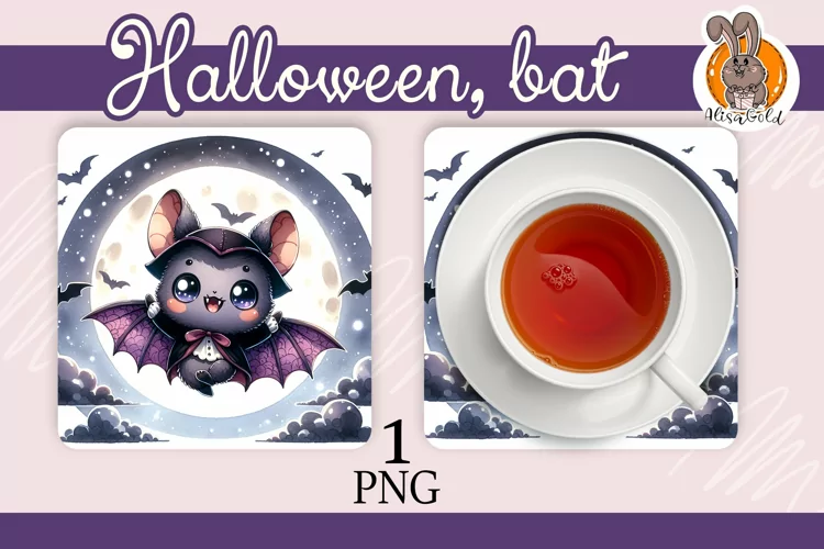 Halloween, bat, hot plate