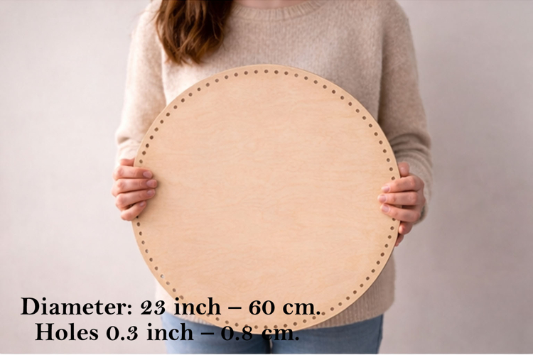 Big round basket base 23 inch digital file. Laser cut bottom