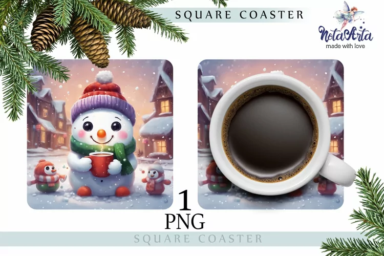 SUBLIMATED STAND WITH A CUTE SNOWMAN