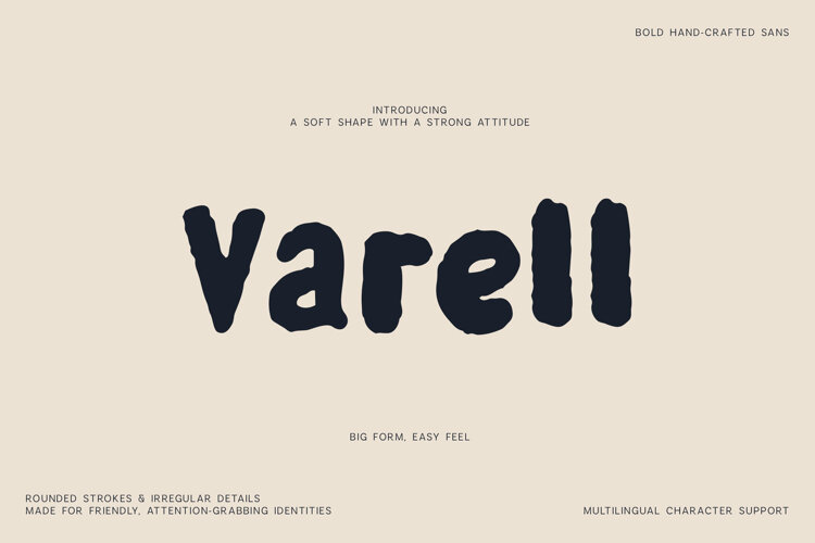 Varell Bold Handcrafted Sans Font example image 1
