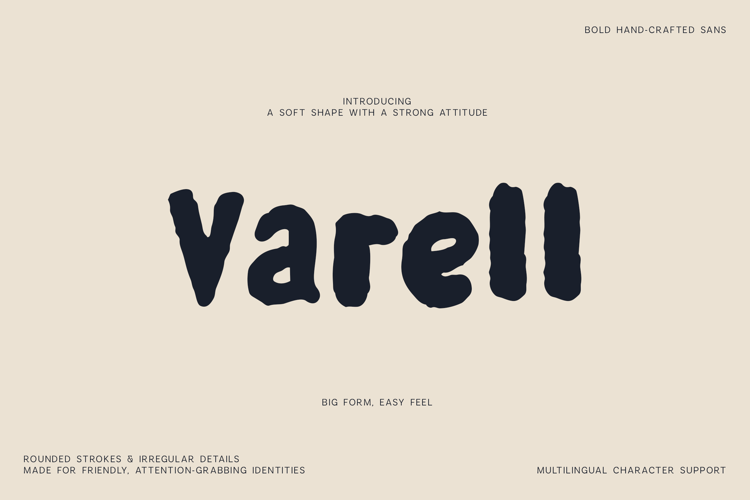 Varell Bold Handcrafted Sans Font