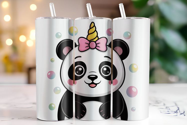 Unicorn Panda Tumbler Wrap | Sublimation | Tumblers