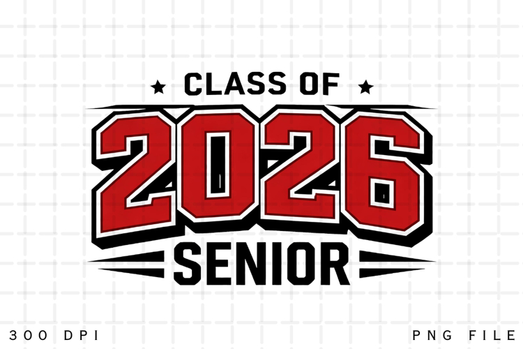 Senior 2026 Graduation PNG Design