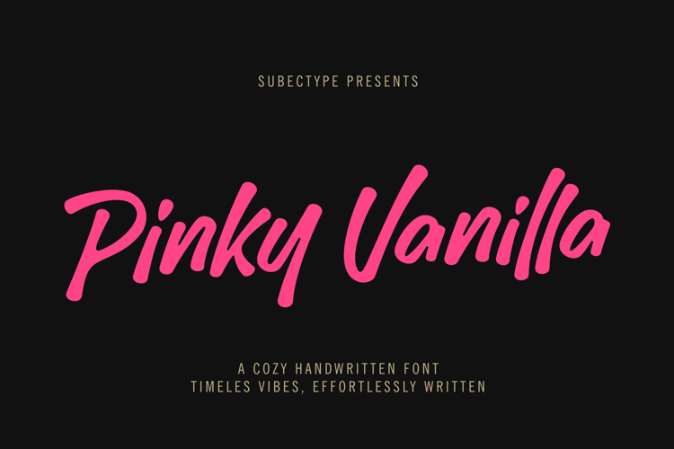 Pinky Vanilla - Handwritten Font
