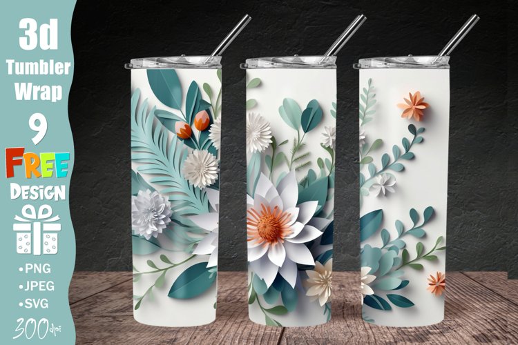 20 Oz Sublimation Tumbler Wrap Image 7