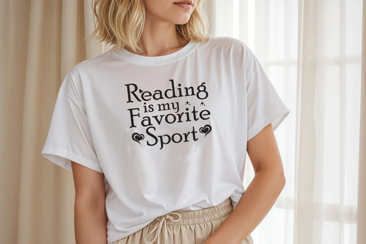 Reading is My Favorite Sport PNG T-Shirt Design