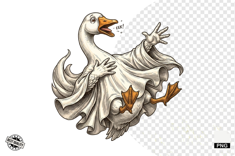 Halloween Ghost Goose PNG