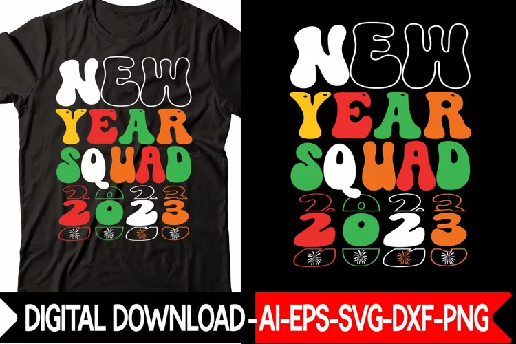 New Year Squad 2023 Retro design
