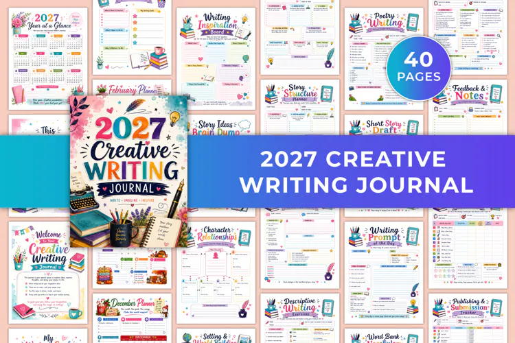 2027 Creative Writing Journal Kdp interiors