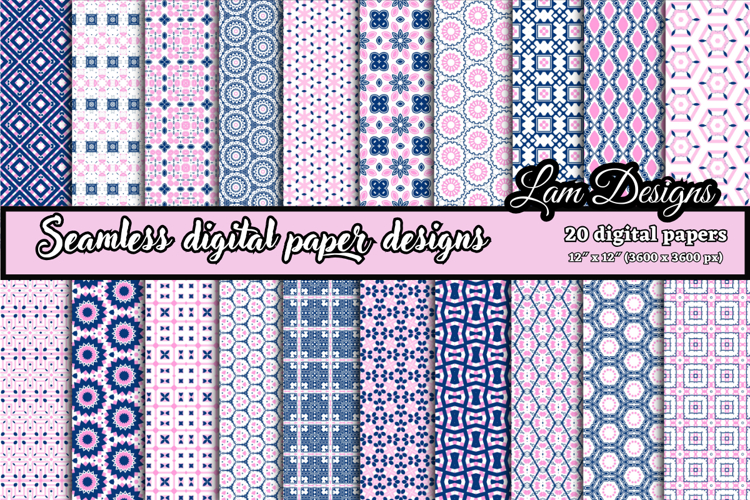 Geometric Seamless digital papers, Seamless pattern