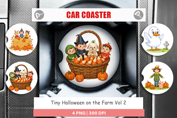 Car Coaster Tiny Farm Halloween