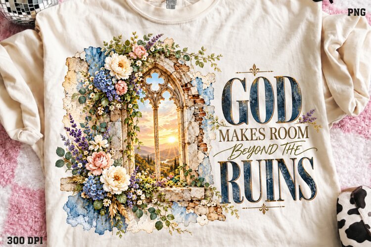Grace Still Blooms Shirt PNG, Christian Floral Grace Shirt D example image 1