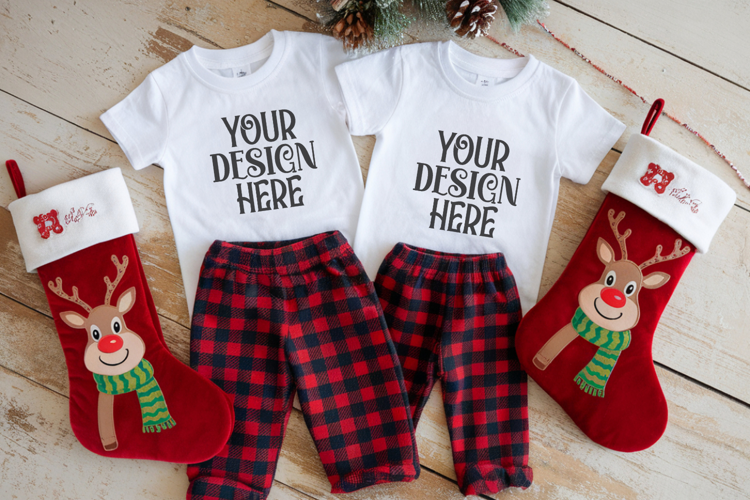 Christmas Family Matching Group T-Shirt Mockup