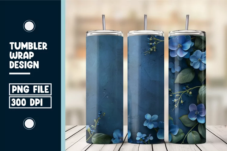 Flower Tumbler Wrap Design