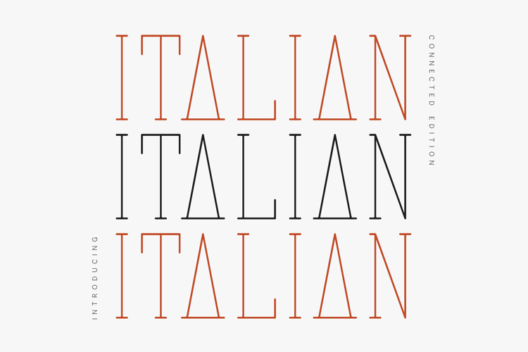 Italian Connected Edition Elegant Condensed Serif Font