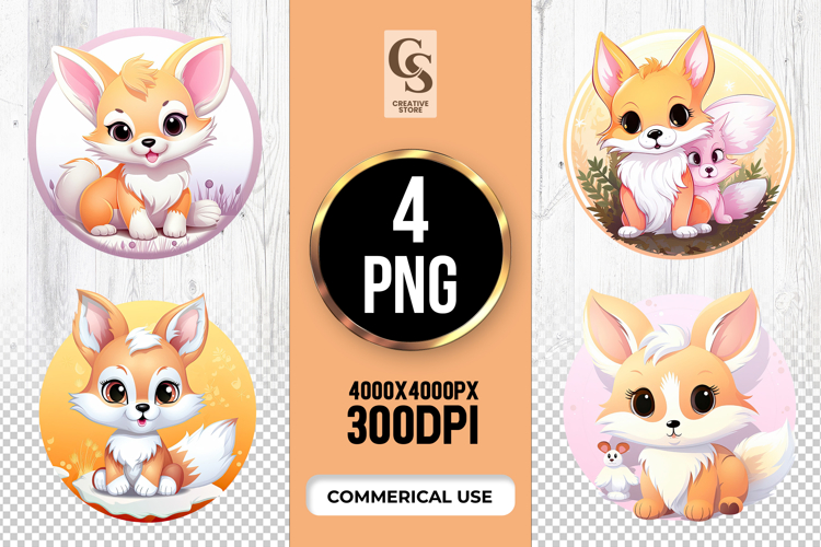 Cute Fox Clipart Image 8