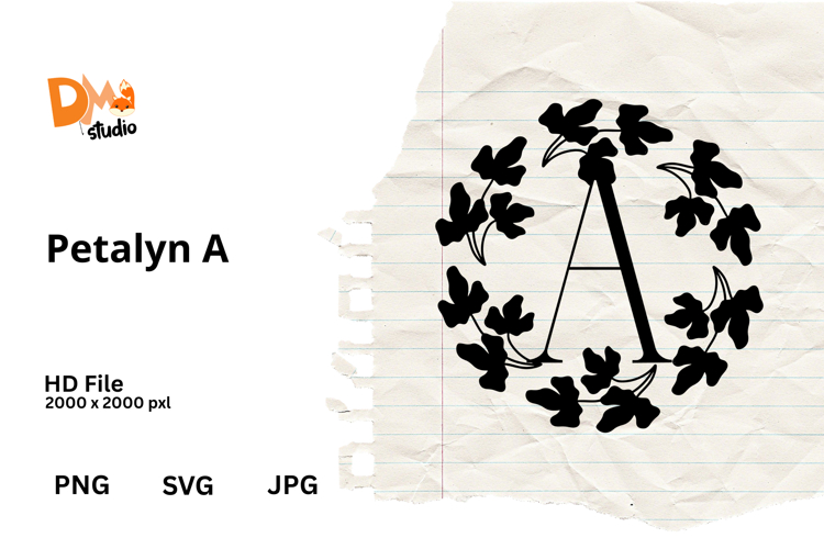 Floral Monogram Letter Svg Image 7