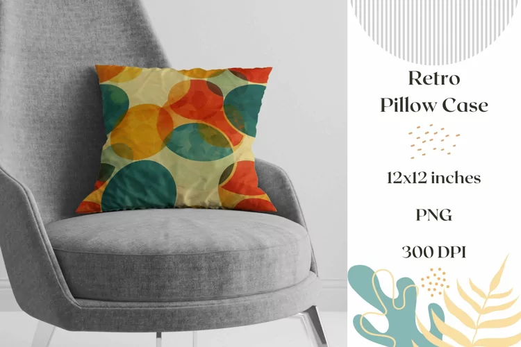 Retro Pillow Case PNG, Retro Sublimation Pillowcase Design