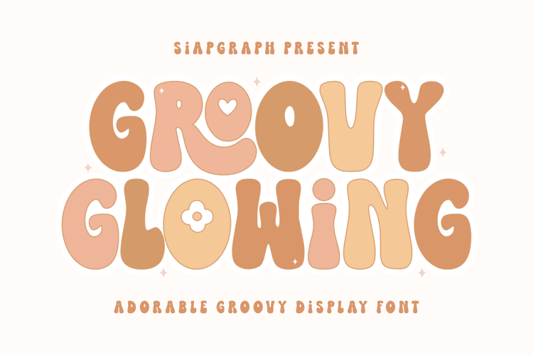 Groovy Glowing - Adorable Groovy Font