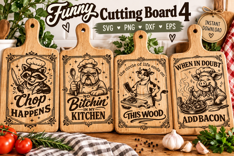 Funny Cutting Board SVG PNG, Farmhouse Kitchen Sayings
