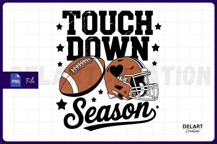 Touch Down Season PNG, Football Season PNG Design