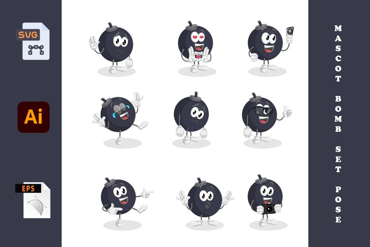 9 Pose Bomb mascot
