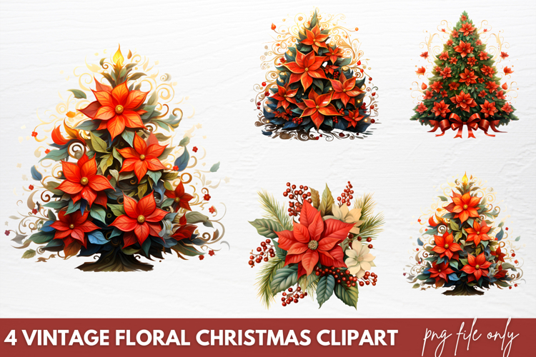 Christmas Floral Svg