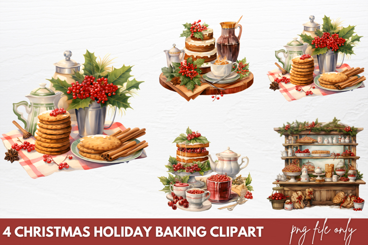 Watercolor Baking Clipart Image 12