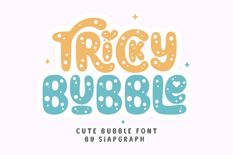 Tricky Bubble - Cute Bubble Font example image 1
