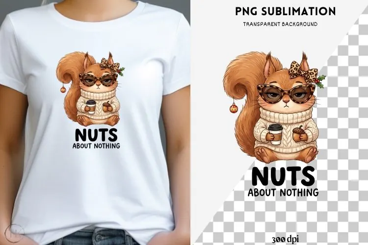 Funny Christmas animal quote png design for T-shirts