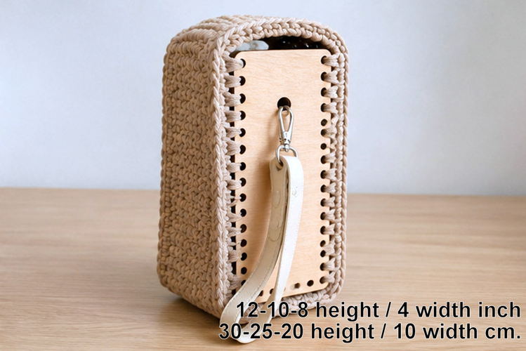 Purse making side parts digital download for laser cut recta