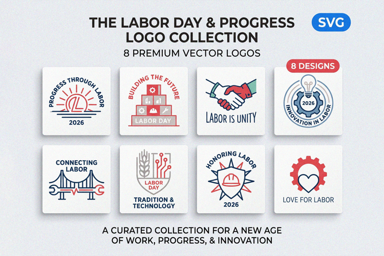 Labor Day & Progress SVG Logo Collection
